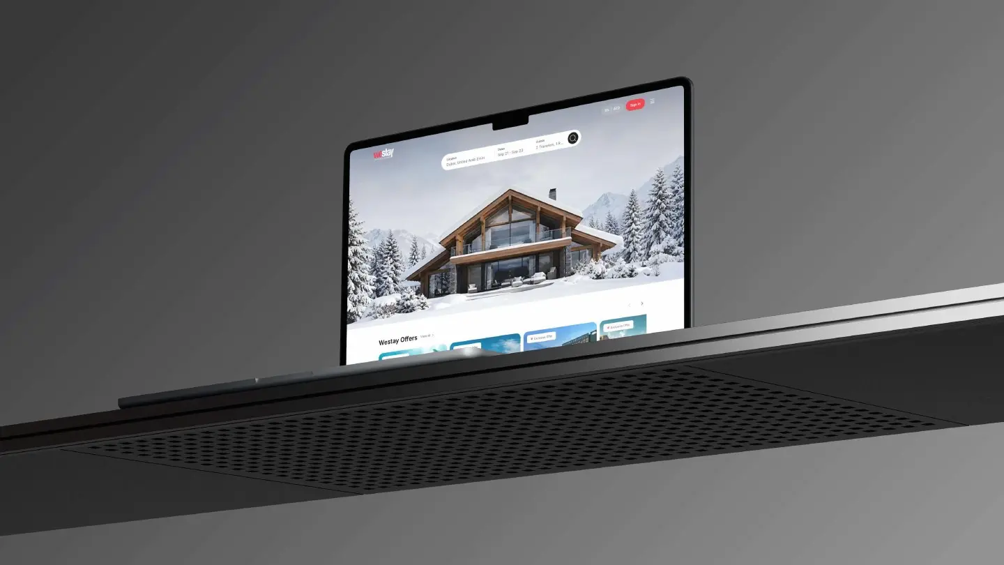 The web experience on a laptop