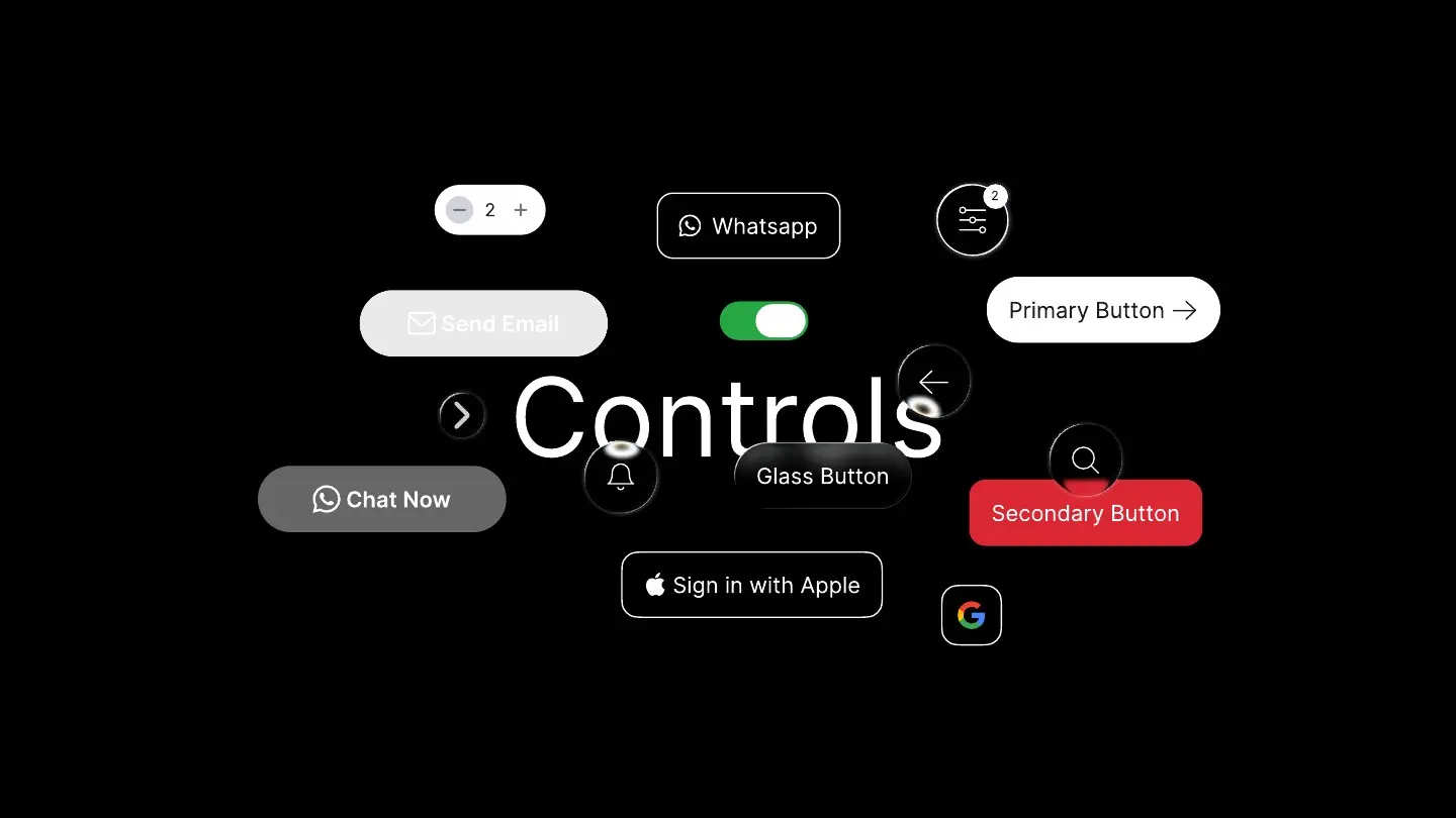Design system components: buttons, toggles and sign-in options